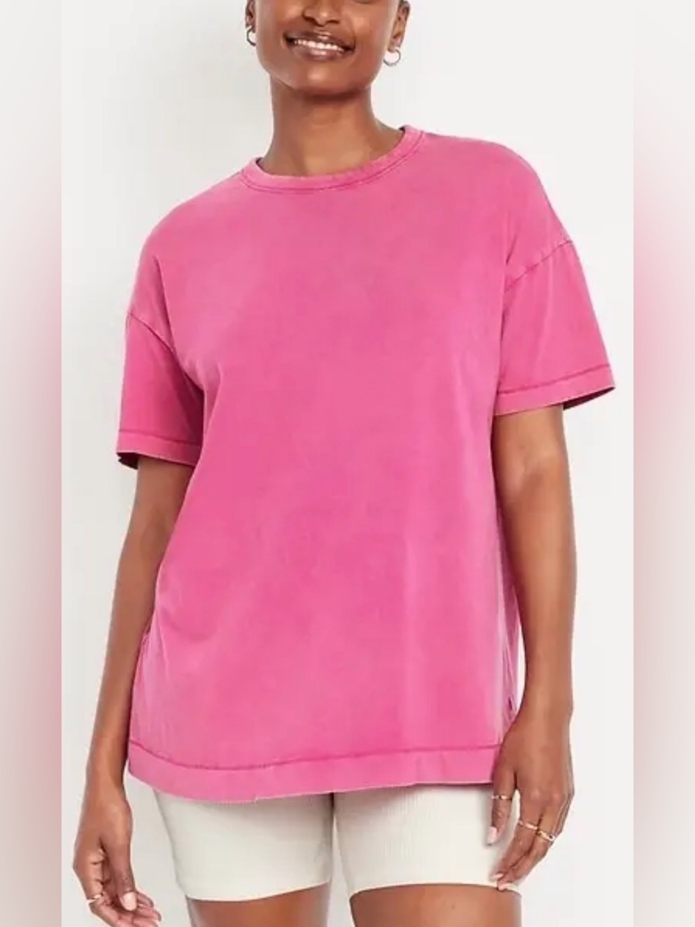 Old Navy Oversized Everywhere Tunic T-Shirt, Flamingo Pink, sz M